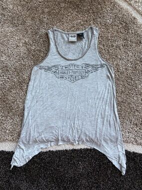 Harley-Davidson Gray chain link 🔗 Tank Top with Winged Logo